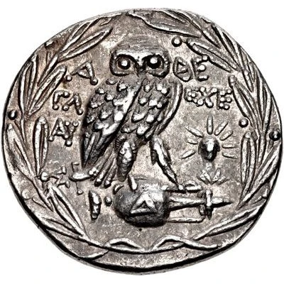 Tetradrachm - Glau... and Eche... 138 BC - 137 BC back