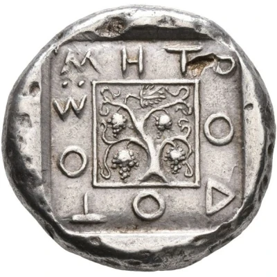 Tetradrachm - Metrodotos 436 BC - 411 BC back