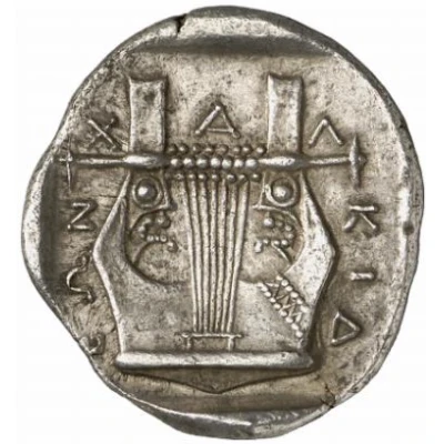 Tetradrachm Olynthos 383 BC - 379 BC back