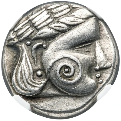 Tetradrachm Wangenschnecke Type 250 BC - 201 BC front