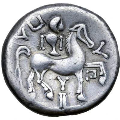 Tetradrachm Y auf Postament Type 300 BC - 101 BC back