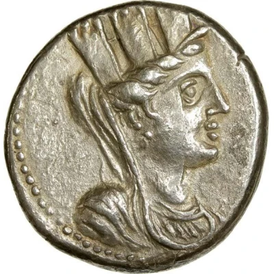 Tetradrachm ʜqρ; EΣ 62 BC - 61 BC front