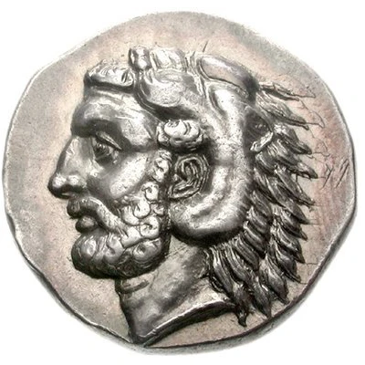 Tetradrachm 345 BC front