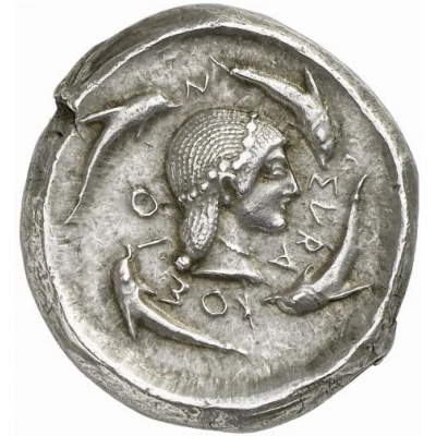 Tetradrachm 485 BC - 466 BC back