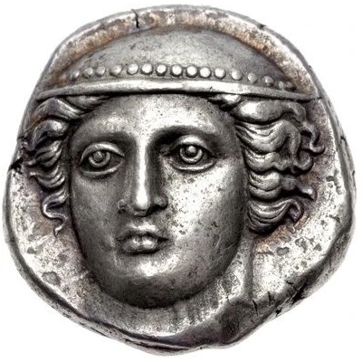 Tetradrachm 382 BC - 379 BC front