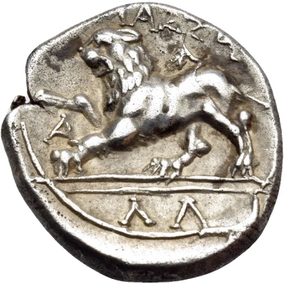 Tetrobol "light drachm" A / Λ Λ 130 BC - 121 BC back