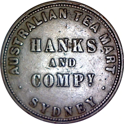 Token - Hanks and Company Sydney; New South Wales front