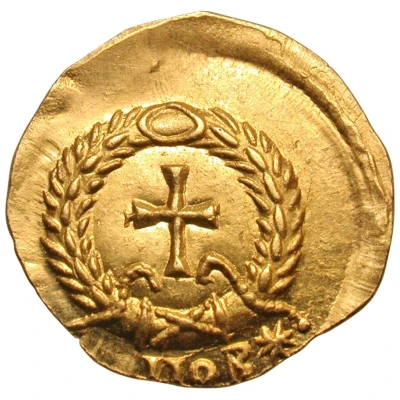 Tremissis - Aelia Pulcheria Cross within wreath; Constantinopolis back