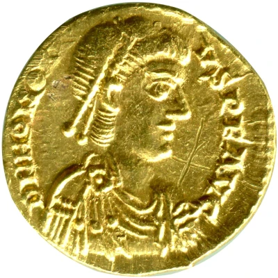 Tremissis - Honorius VICTORIA AVGVSTORVM; Ravenna front