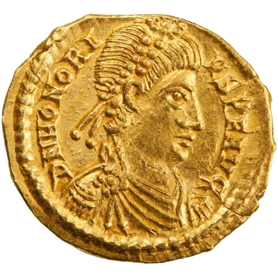 Tremissis - Honorius VICTORIA AVGVSTORVM; Ravenna front