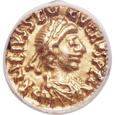 Tremissis - Libius Severus Cross within a wreath; Mediolanum front