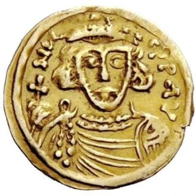 Tremissis - Romoald II in the name of Justinian II front