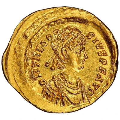 Tremissis - Theodosius II VICTORIA AVGVSTORVM; Constantinopolis front