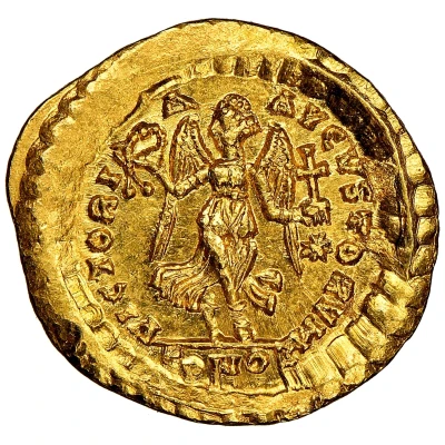 Tremissis - Theodosius II VICTORIA AVGVSTORVM; Constantinopolis back