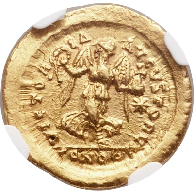 Tremissis - Theodosius II VICTORIA AVGVSTORVM; Constantinopolis back