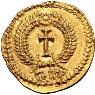 Tremissis in the name of Valentinian III, without panels back