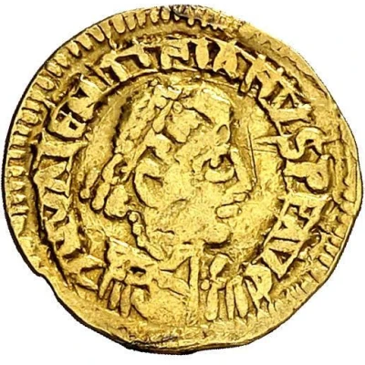 Tremissis in the name of Valentinian III front