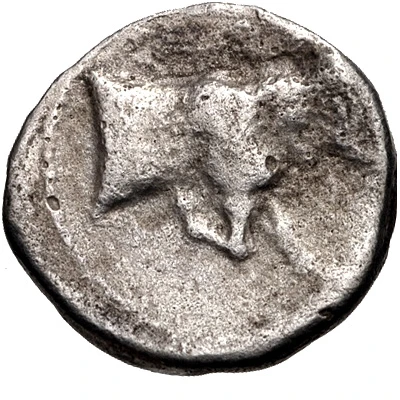 Trihemiobol 415 BC - 410 BC front