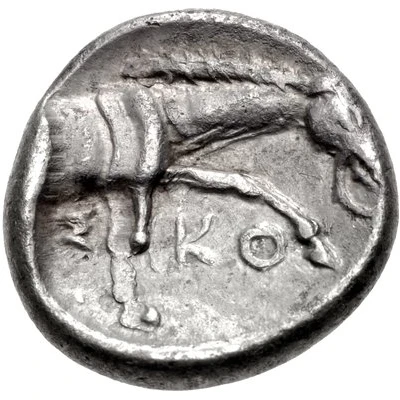 Trihemiobol 350 BC - 300 BC back