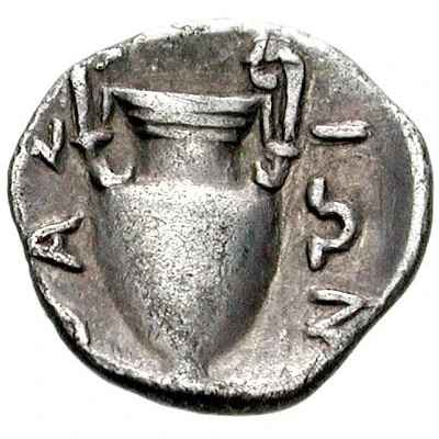 Trihemiobol 340 BC - 300 BC back