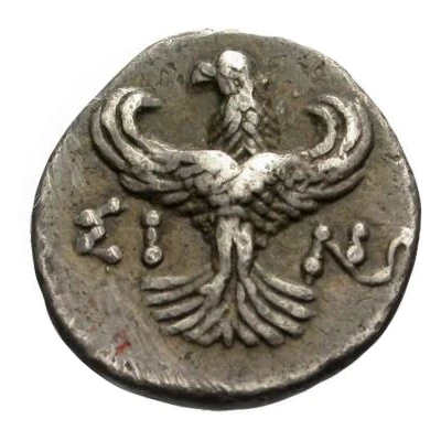 Trihemiobol 415 BC - 365 BC back