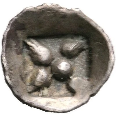 Trihemiobol 485 BC - 480 BC back