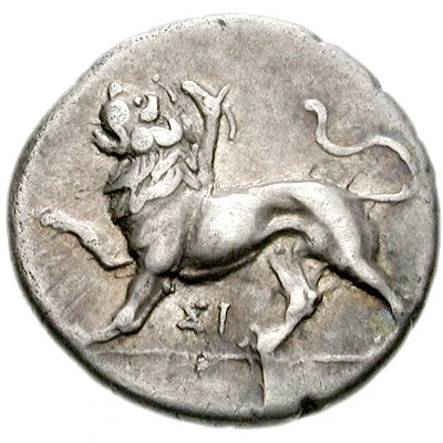 Triobol 350 BC - 340 BC front