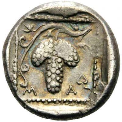 Triobol 398 BC - 385 BC back