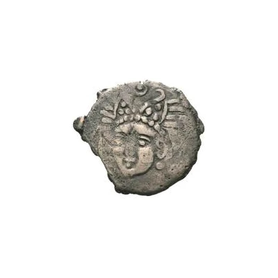 Unknown Æ - Chardmish Bust facing left; tamgha with double hook ND front