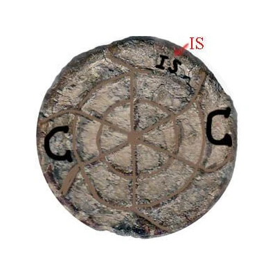 Wheel of 15 Bazarucos - João V Goa mint to Chaul ND back